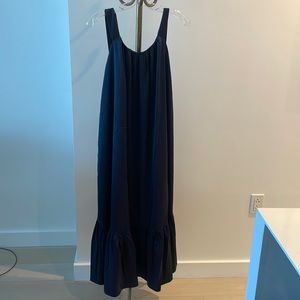 NWOT Navy satin dress